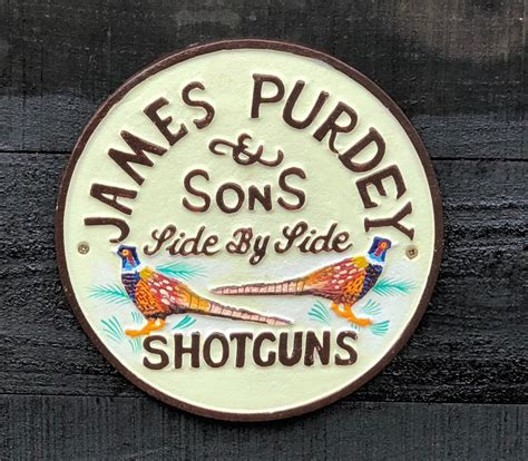 James Purdey Cast Iron Sign Plaque Etsy