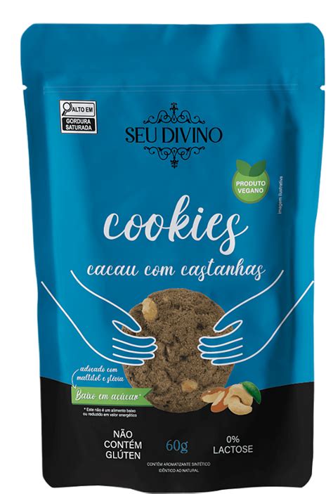 Cookies Cacau Castanha G Vegano Sem Gl Ten E Zero A Ucar Seu