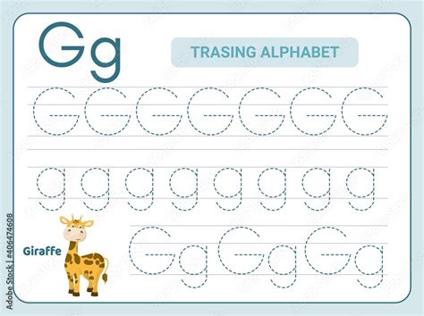 Alphabet Tracing Practice Letter G Tracing Practice Worksheet