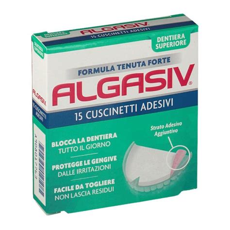 Algasiv Cuscinetti Adesivi Dentiera Superiore 15 Pz Farmaci E