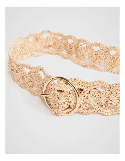 Seed Heritage Lauren Raffia Belt In Natural Myer