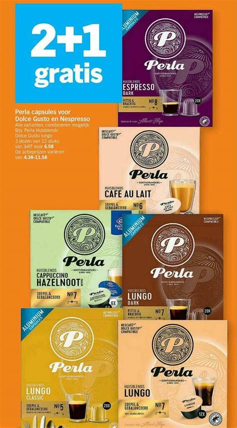 Perla Capsules Voor Dolce Gusto En Nespresso Promotie Bij Albert Heijn