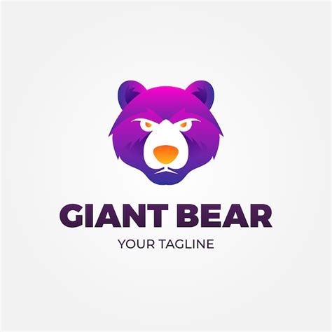 Diseño de plantilla de logotipo de oso Vector Gratis