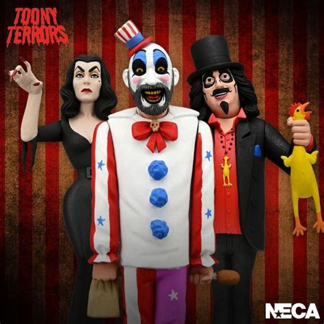 Neca Toony Terrors Set Of Includes Svengoolie Vampira Capt Spaulding