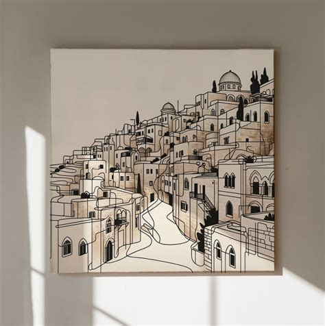 Jerusalem Line Art Digital Download Jerusalem Old City Poster