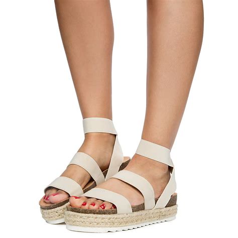 NATURE BREEZE Kacie Platform Sandals KACIE 02 BEIGE Shiekh