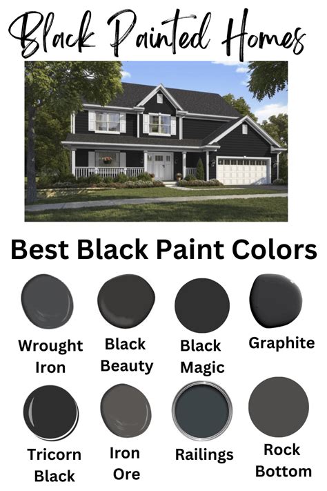 Black House Exteriors Black Paint Colors You Ll Love