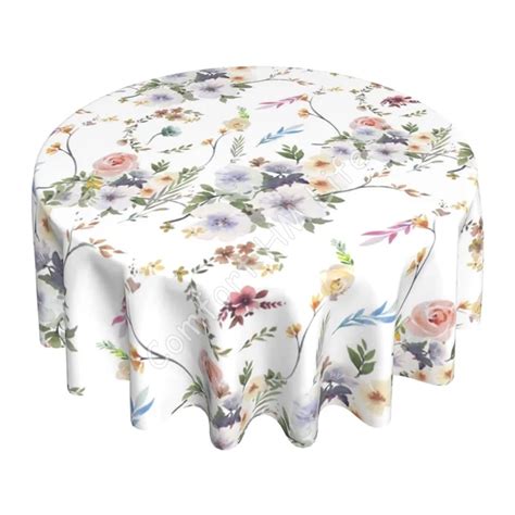 Nappe Imprim Floral Rond Rustique Imperm Able Nappe De Printemps Avec