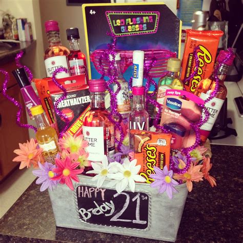 Perfect 21st Birthday Gift Basket Bouquet Birthday Gift Baskets 21st