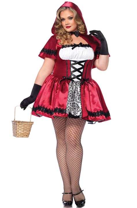 Gothic Red Riding Hood Plus Size Costume