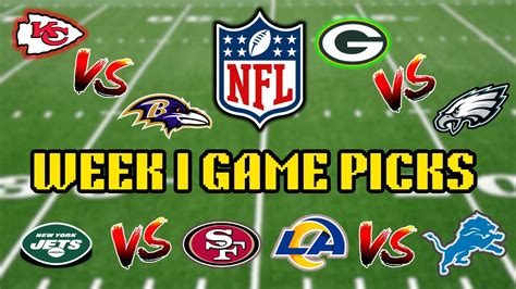 Nfl Week 1 Predictions Youtube