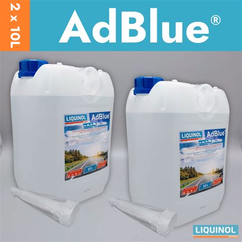 2 x 10 Liter AdBlue von LIQUINOL inkl Ausgießer ISO22241