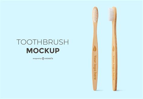 Toothbrush Set Mockup Design PSD Editable Template