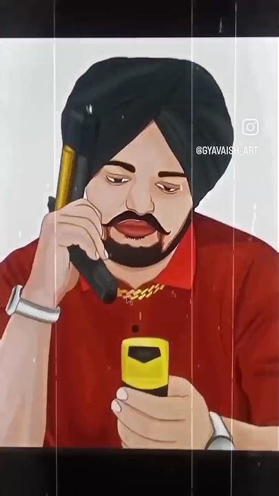 Sidhu Moose Wala Vector Portrait Sidhumoosewalaofficial Gyavaish Art Youtube