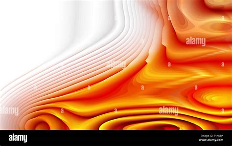 Abstract 3d Orange And White Curved Lines Ripple Texture Stock Photo