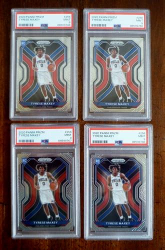 Panini Prizm Tyrese Maxey Rookie Rc Psa Mint Card Lot