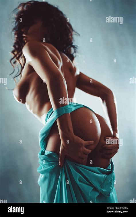 Sexy Nude Woman Portrait With Hands On Buttocks Stock Photo Alamy