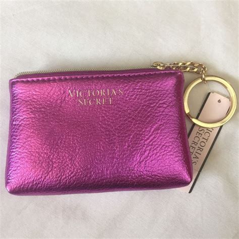 Victorias Secret Pink Metallic Credit Card Holder Pouch Case Bag Coin Lip Purse Ebay Coin