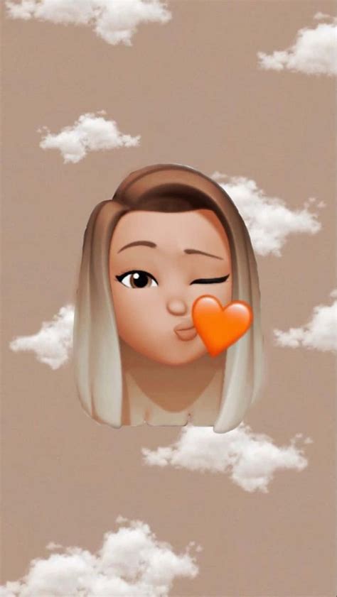 Download Cute Emoji Girl With Heart Eyes Wallpaper