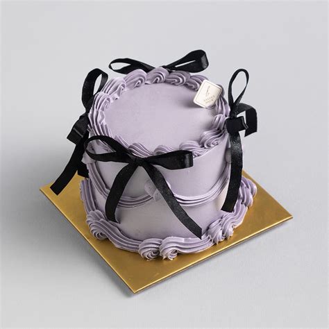 Lilac Ribbon Bento Cake Baker S Brew Customised Cakes