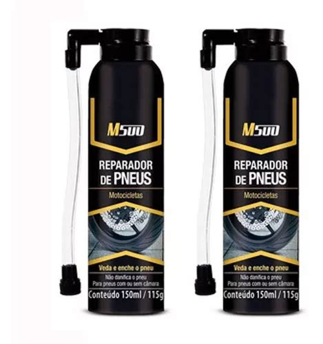 Kit Reparador De Pneus Tapa Furo Moto Bike Ml Baston