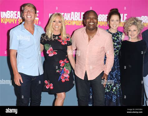 Jack Mcbrayer Jane Krakowski Tituss Burgess Ellie Kemper Car Attending The Unbreakable