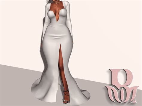 Second Life Marketplace Rosary Alana Dress Long White