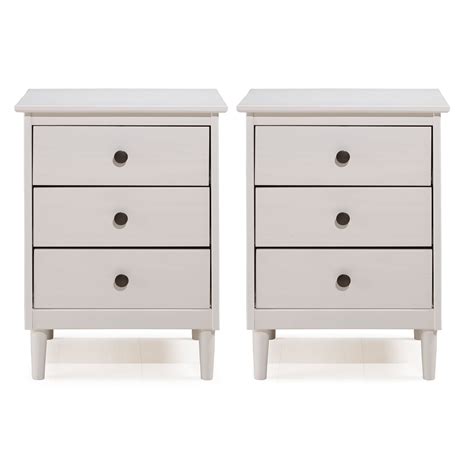 Bellamy Studios Madeline Drawer Nightstand White Set Of Walmart