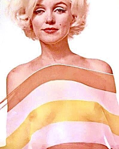 Marilyns Striped Scarf Sitting Photo By Bert Stern 1962 Marilyn