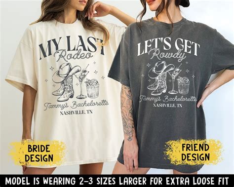 Custom Last Rodeo Bachelorette Shirts Nashville Bachelorette Western Country Bridal Party