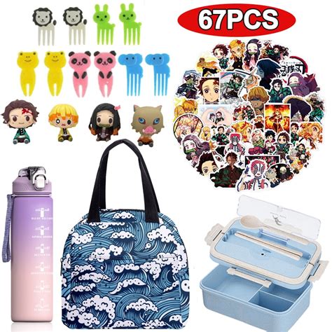 Pcs Anime Demon Slayer Lunch Bag Insulated Thermal Lunch Bagwith