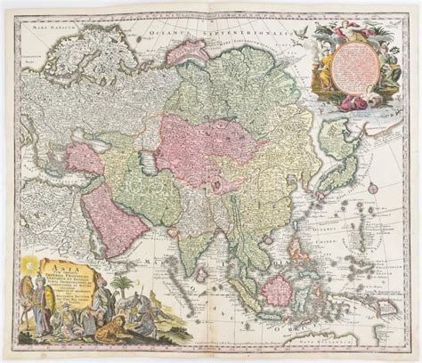 Asia cum omnibus imperiis provinciis... Seutter, George Matthaeus (1678 ...