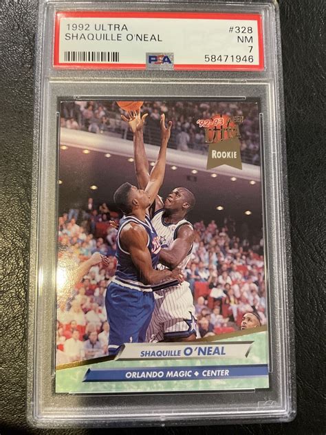 1992 93 Fleer Ultra Shaquille O Neal Rookie Card RC 328 PSA 7 NM HOF