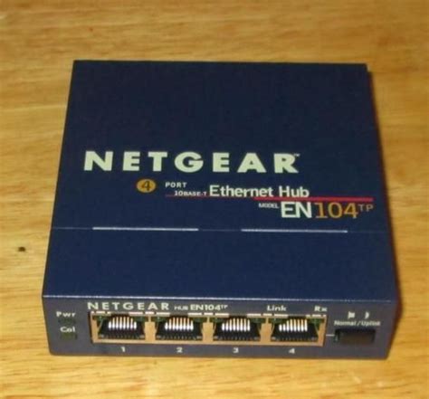 Netgear Hub En104 Tp 10 Mbps 4port Uplink Button Ethernet Internet