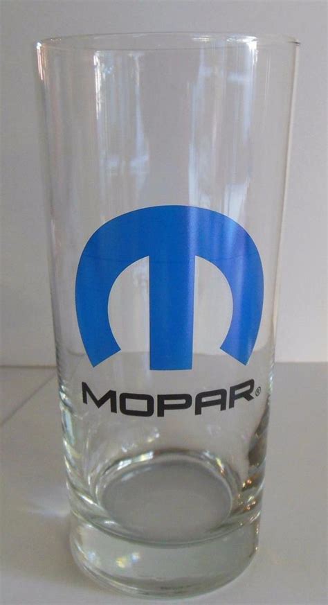 Vintage Set Of 4 Mopar Dodge Plymouth Chrysler Tall Drinking Glasses