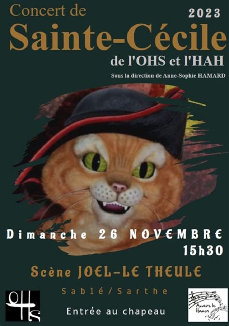 Concert De Sainte C Cile Ohs Et Hah Sabl Sur Sarthe