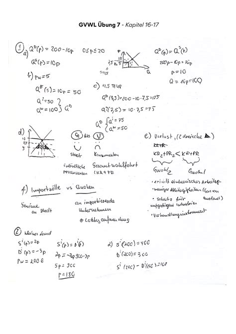 Gvwl Bung Blatt Und Antworten Grundlagen Vwl Gvwl Bung