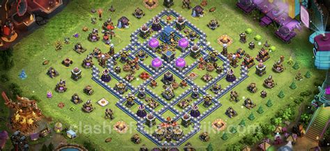 Trophy Defense Base Th With Link Hybrid Clash Of Clans Town