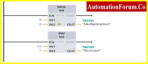 How To Use Different Math Functions Using The Siemens Tia Portal