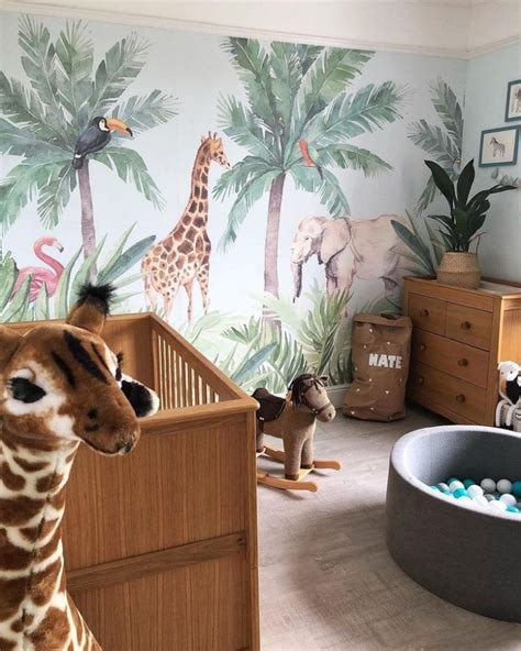 Aquarelle Jungle Nursery Fr Decora La Maison D Coration Chambre