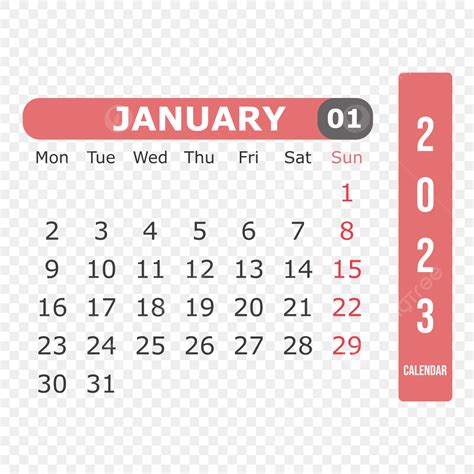 January Calendar Clipart Printable Calendar