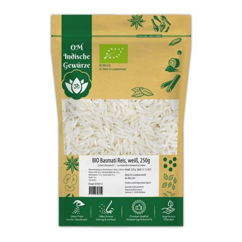 Bio Kashmir Basmati Reis Indischer Basmati Reis Braun Ayurveda Shop