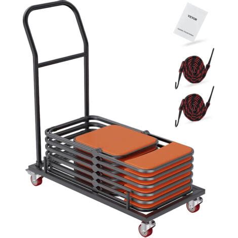 Vevor Chariot De Chaise Pliante Chariot Commercial En Fer Capacite