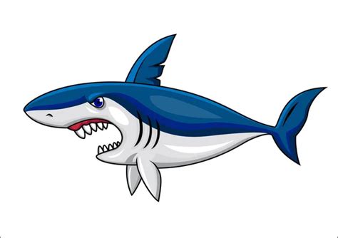 haai. Cartoon — Stockvector © liusaart #9577088