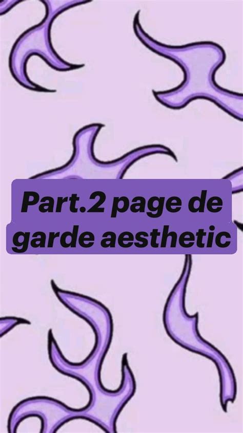 Page De Garde Aesthetic