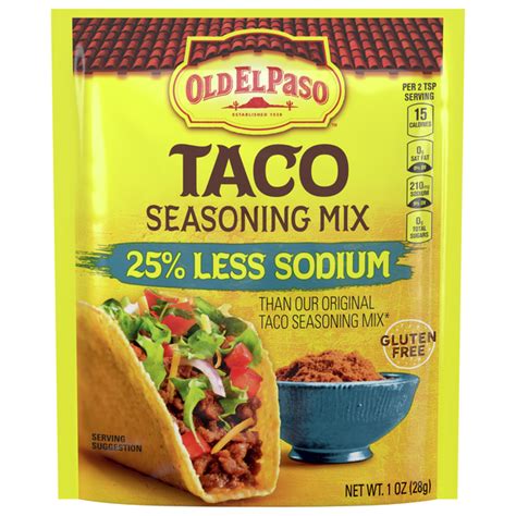 Save On Old El Paso Taco Seasoning Mix Packet 25 Less Sodium Order Online Delivery Giant