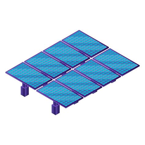 Premium Vector Solar Panel Plant Icon Isometric Of Solar Panel Plant