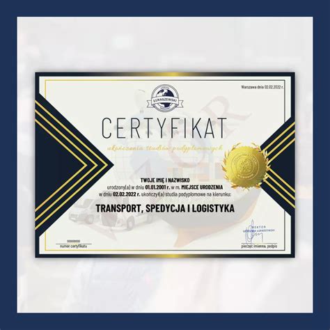 Transport Spedycja I Logistyka CERTYFIKAT KOMPETENCJI ZAWODOWYCH W