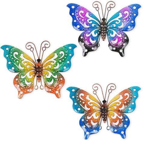 Amazon Dreamskip 3 Pack Metal Butterfly Wall Decor Colorful