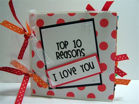 I Love You Scrapbook Top 10 Reasons I Love You Paper Bag